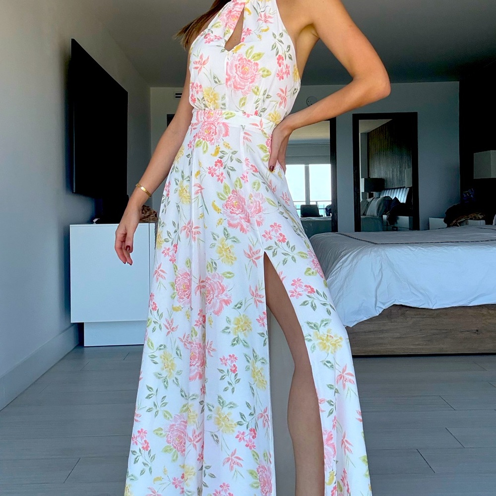 Yumi Kim High Demand Maxi Dress in Perfect Petal Ivory, size S